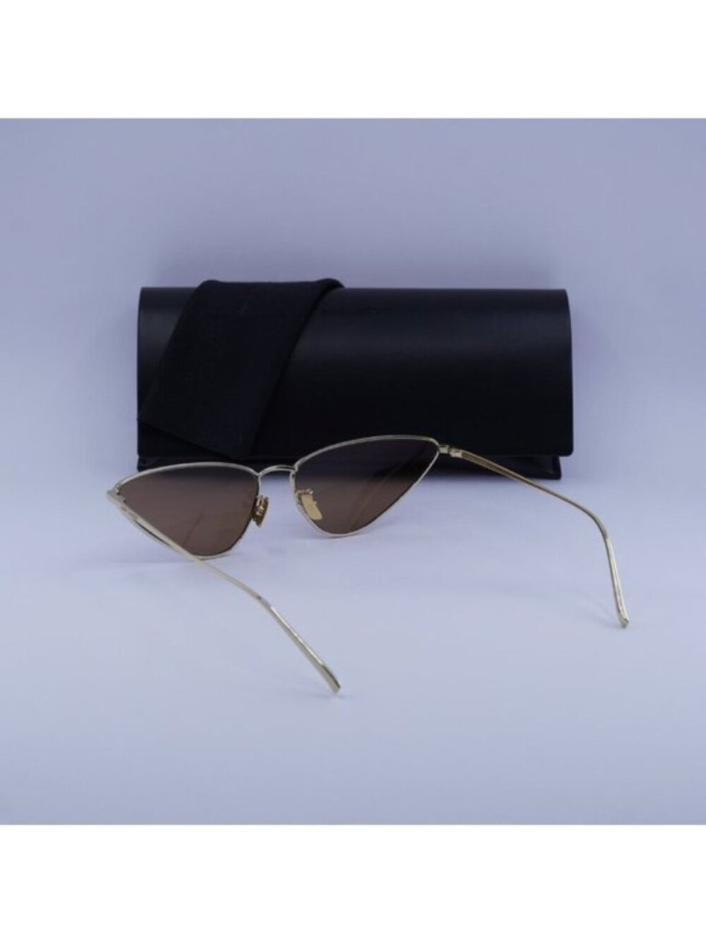 Saint Laurent SL487 003 Cat Eye Sunglasses - Gold/Brown - Picture 6 of 10